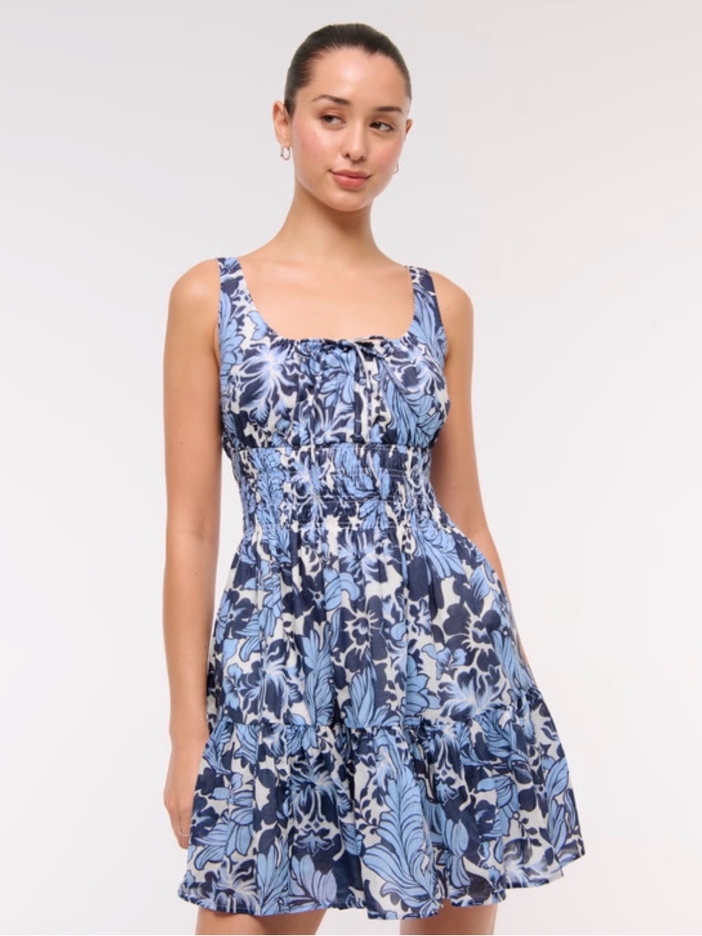 Abercrombie Smocked Tie-Front Mini Dress - Sz. Med